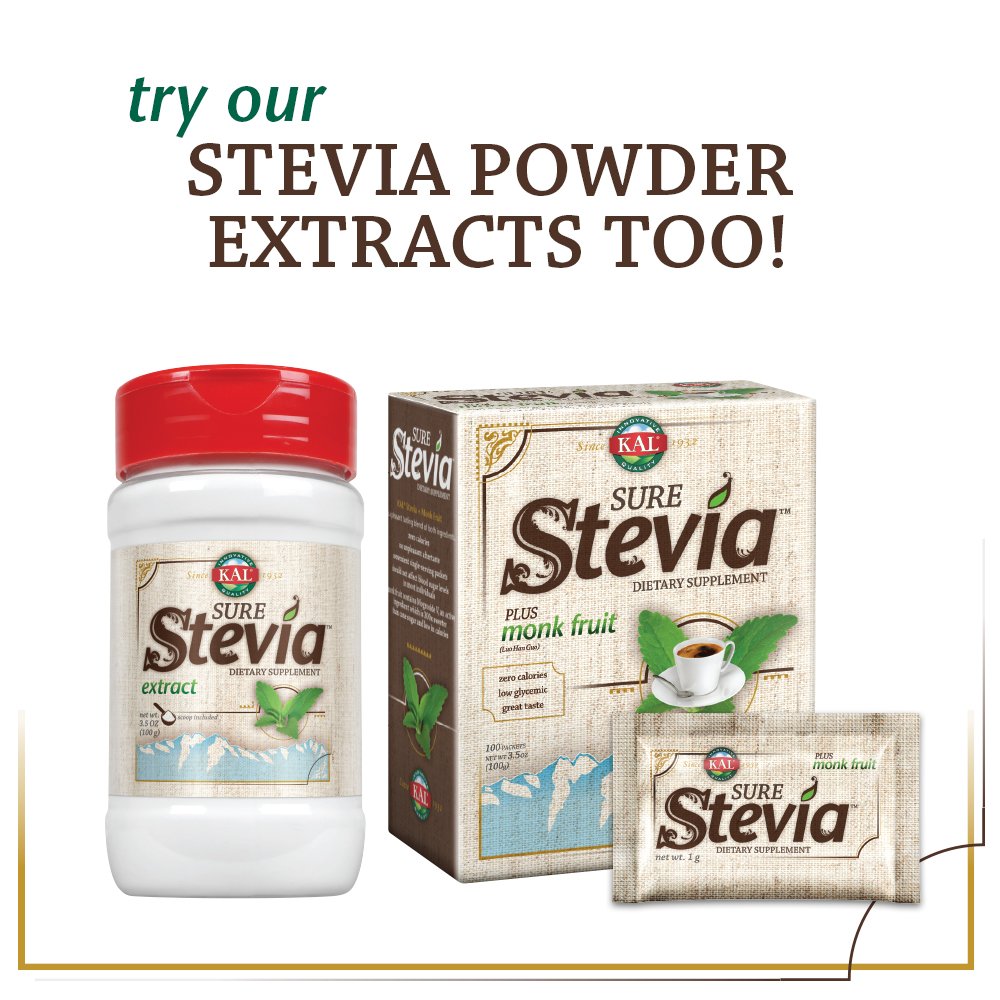 KAL zero sugar stevia packaging for keto-friendly cooking and beverages