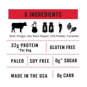 Kalahari Biltong air-dried thin-sliced beef highlighting clean ingredients and protein.