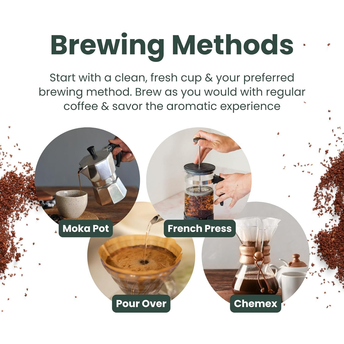 Kalba Organic Mushroom Coffee packaging label conveys natural ingredients and quality