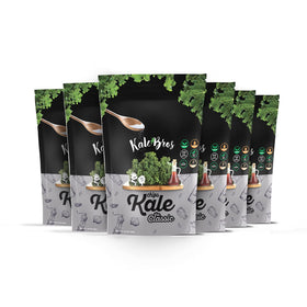 Kale Bros Classic Kale Chips pack-6 front label shows a wholesome, guilt-free snack.
