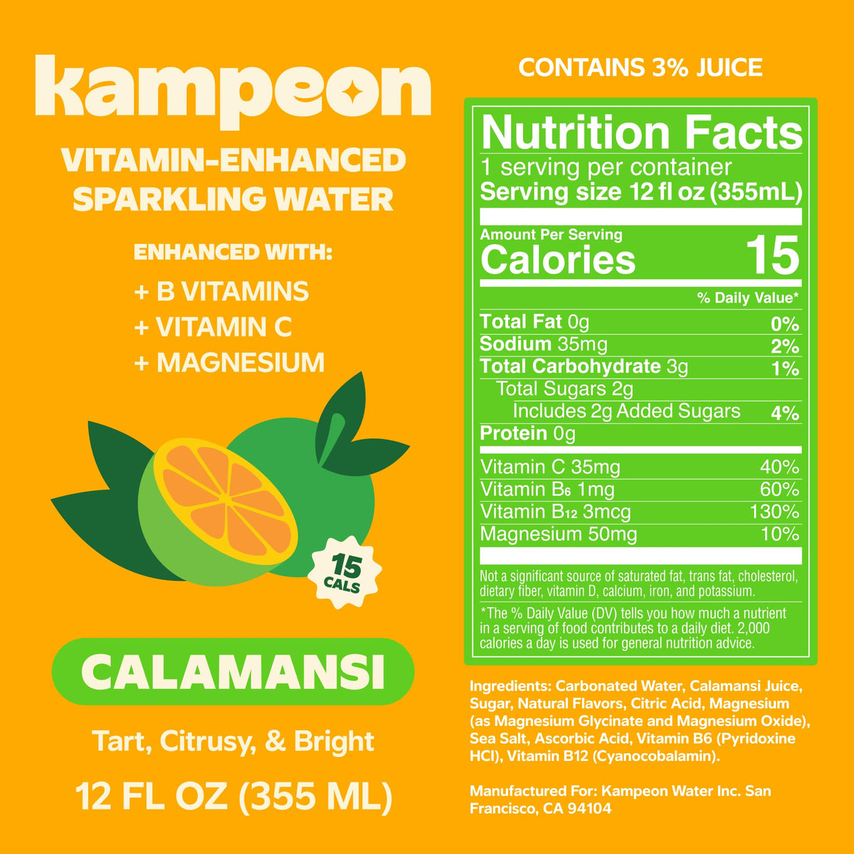 Kampeon calamansi can bursts with real juice for a bright, tart sip