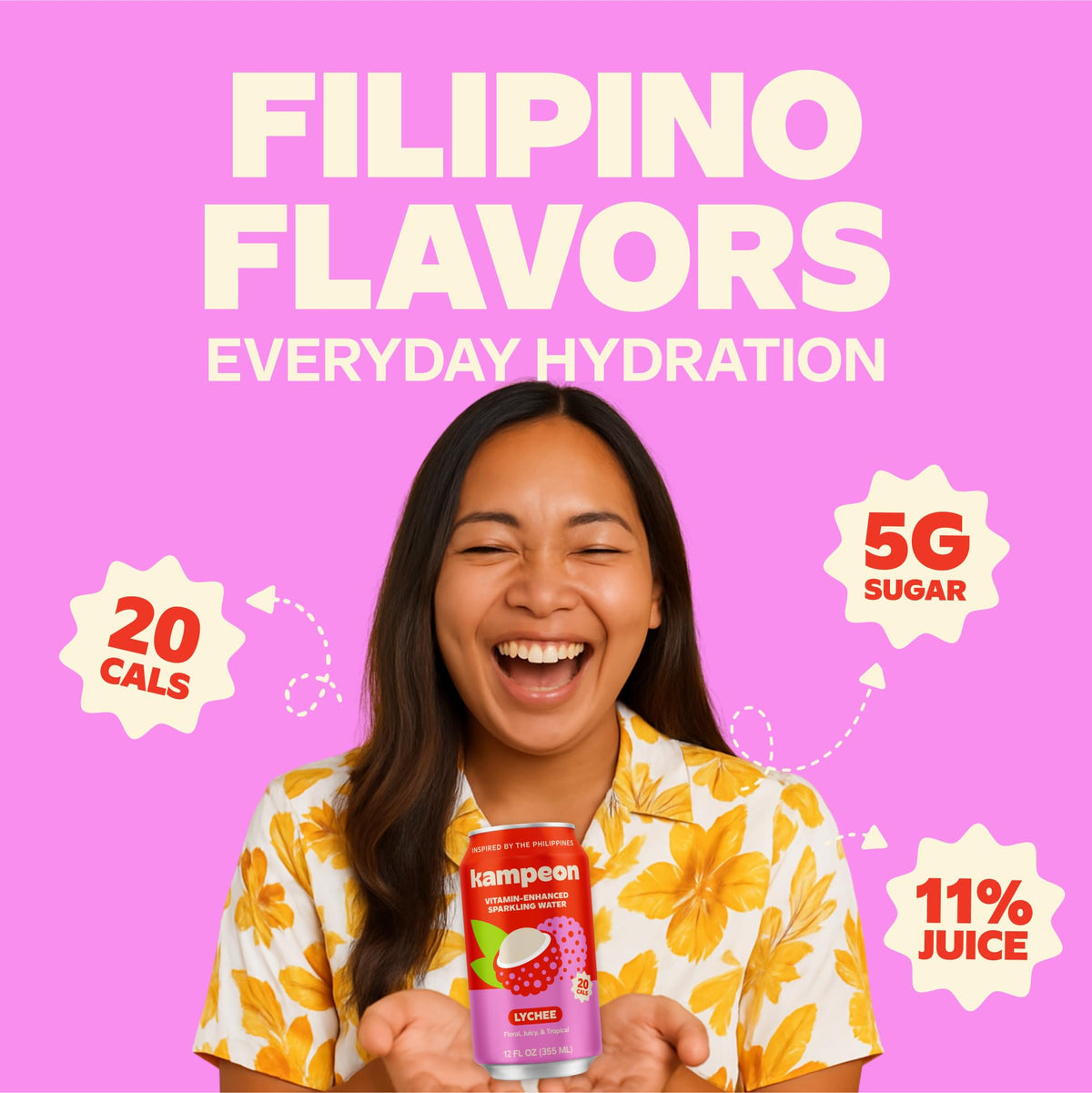 Kampeon Lychee fruit slices suggest tropical inspiration and aroma