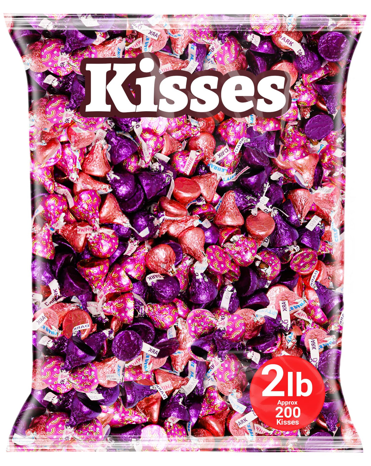 Kandy Korner Chocolate Kisses Drops in foil wrappers for easy party sharing