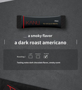 Kanu Mini instant coffee stick provides smooth roast notes