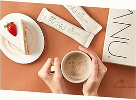 Kanu Vanilla Latte sticks label closeup highlighting branding.