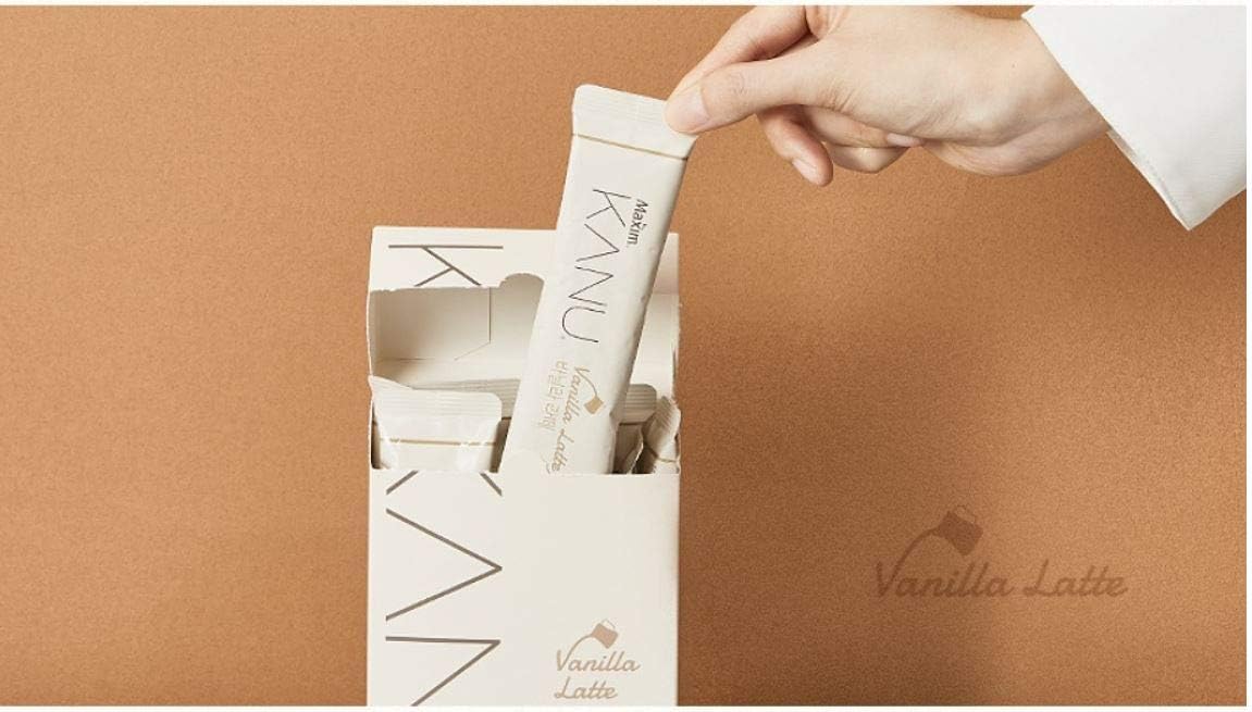 Kanu Vanilla Latte sticks pack-2 graphic illustration emphasizes creamy aroma.