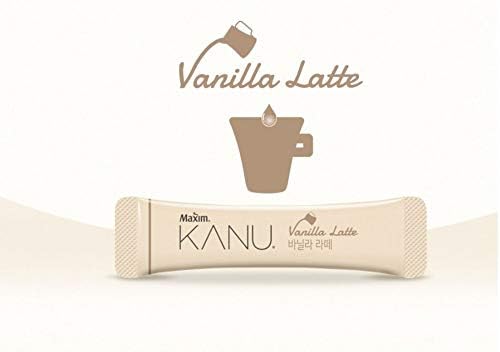 Kanu Vanilla Latte sticks on shelf display for easy shopping.