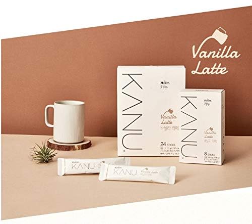 Kanu Vanilla Latte sticks twist wrap packaging detail shows secure seal.