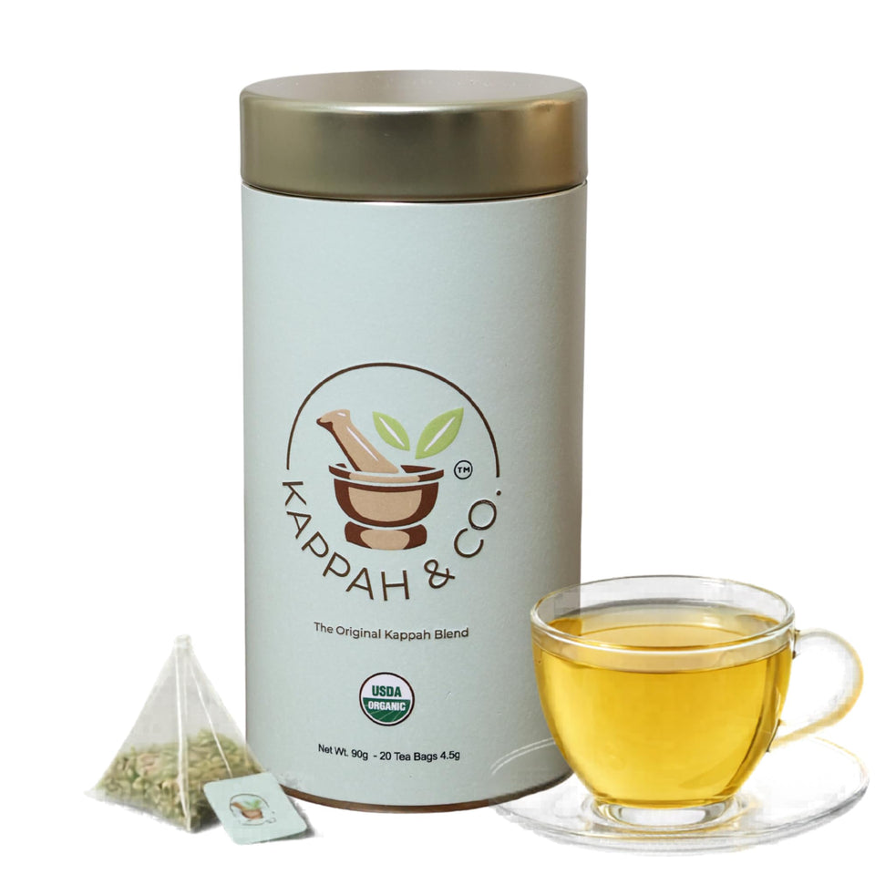 Kappah Fennel Tea Bag aroma in a cup highlighting calming fragrance and blend.