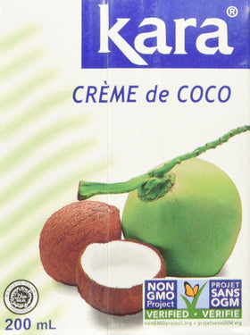 Kara Coconut Cream whipped dessert base for vegan pies and toppings.