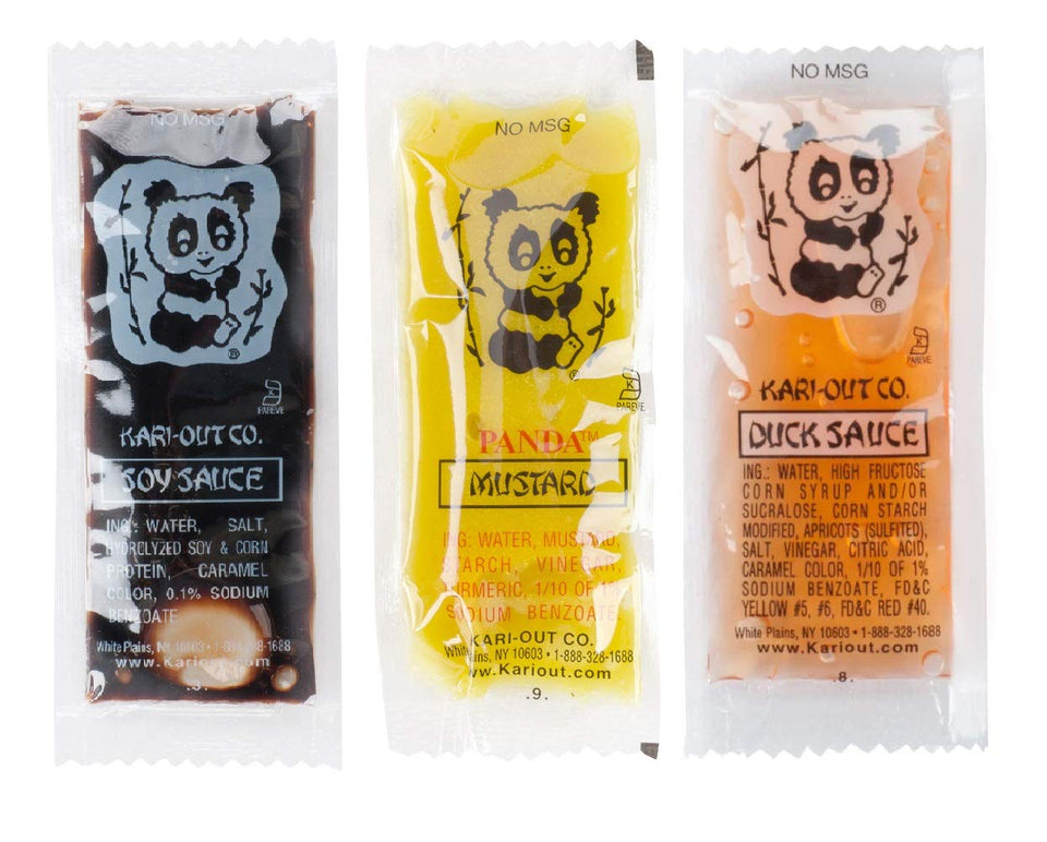 Kari-Out Chinese sauce packets bundle for no-utensil, single-serve meals.