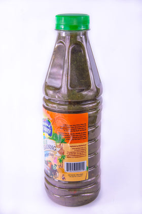 KARIBBEAN FLAVOURS Trinidad Fresh Green Seasoning shelf display showcases product ready to ship