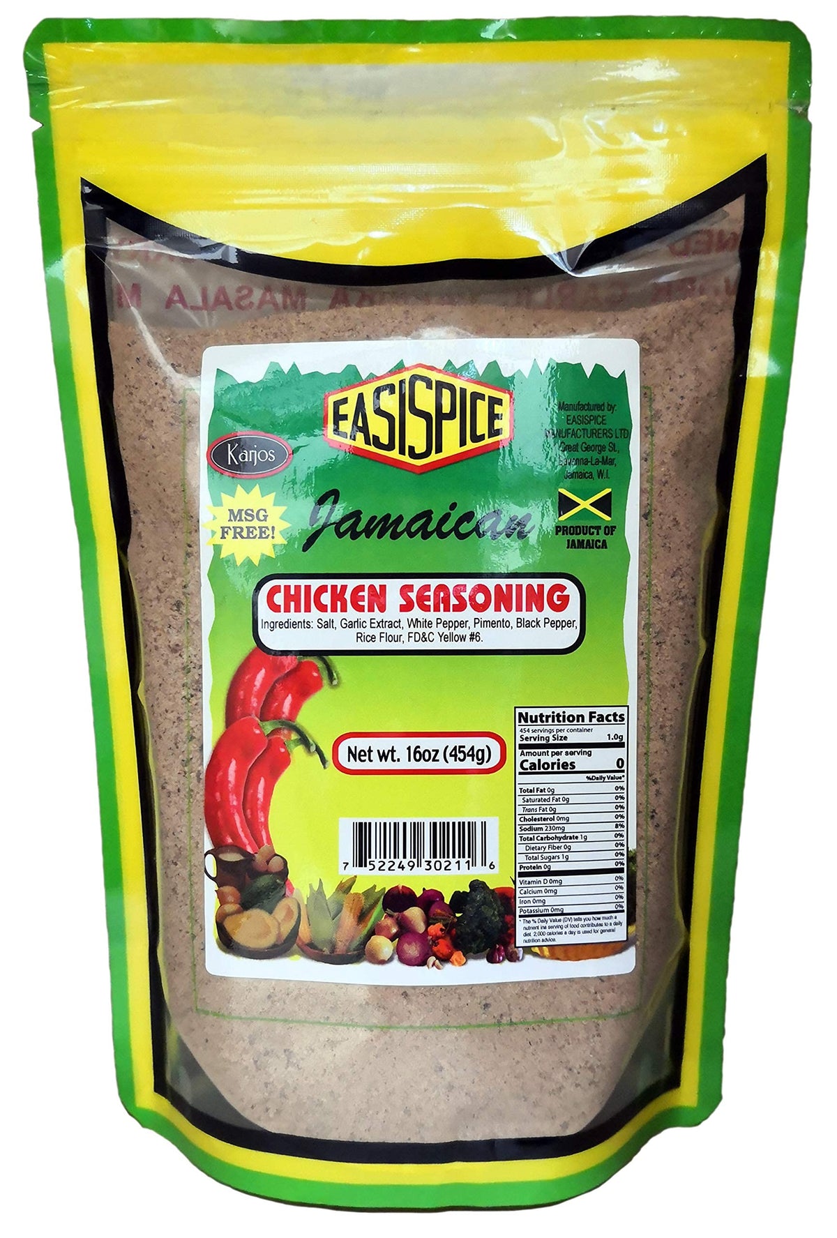 Karjos Easispice Chicken Seasoning 16oz bottle ideal for quick weeknight chicken dishes