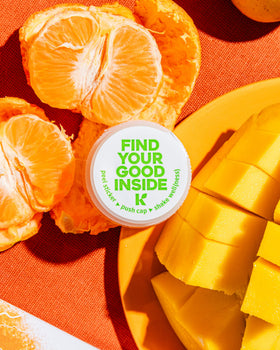 Karma Energy Drink ingredients panel with vitamins and nutrients.