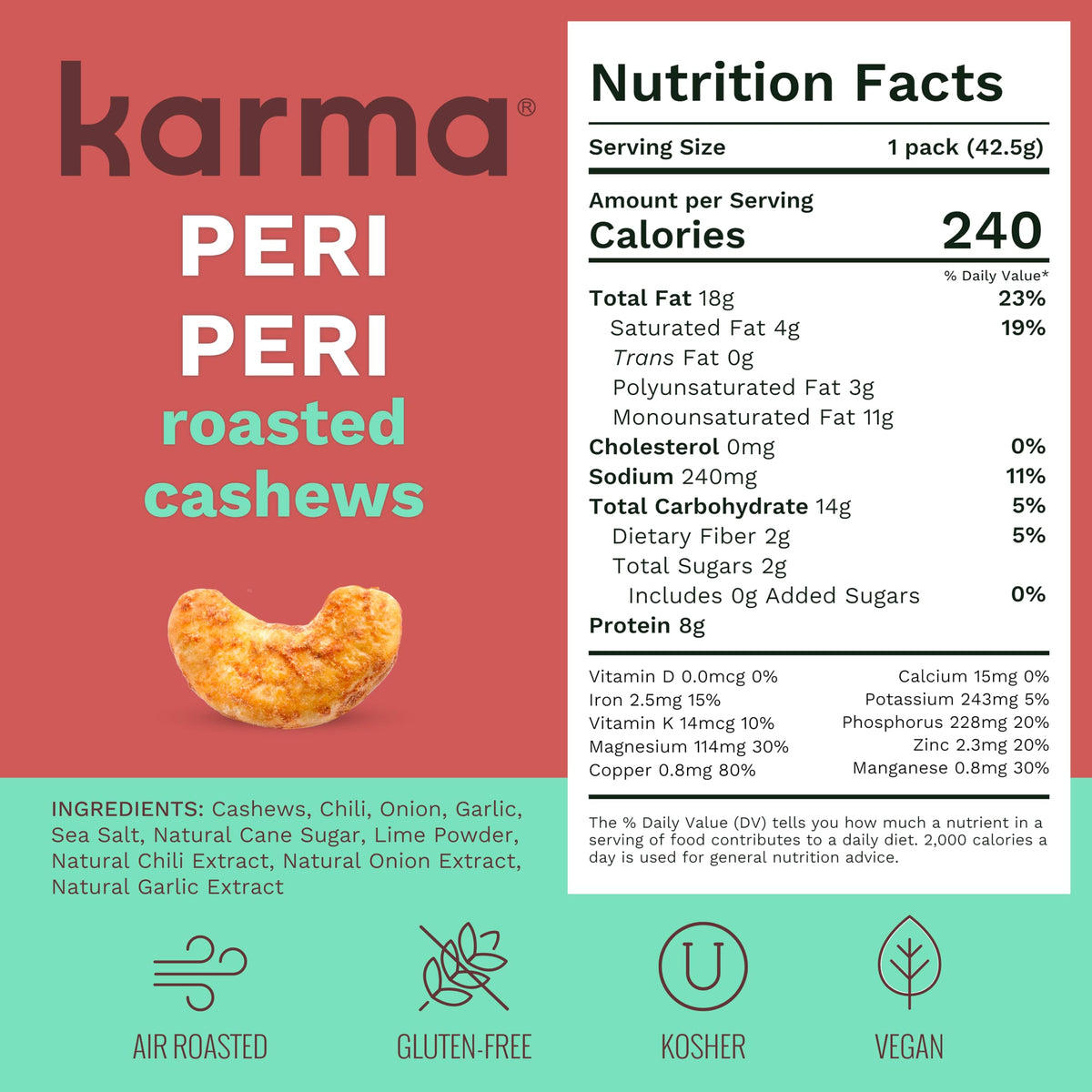 Karma Nuts On-The-Go Snack Bag ideal for busy days