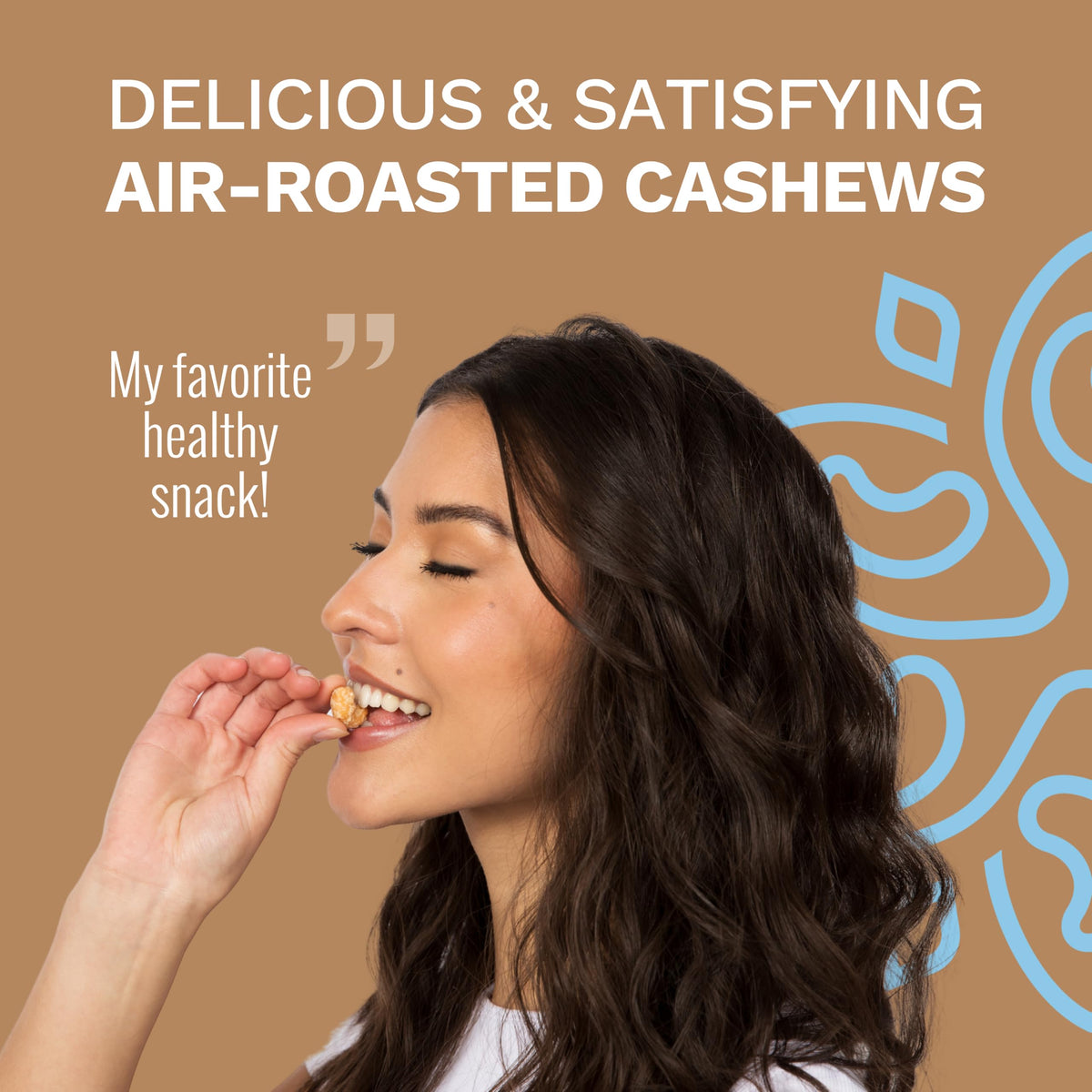 Karma Nuts Toasted Coconut Cashews pack back shows nutrition and allergen information.