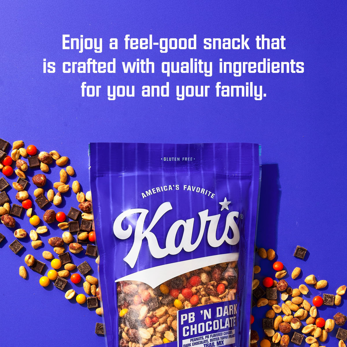 Kar’s Nuts gently roasted peanuts offer a warm aroma and satisfying crunch.