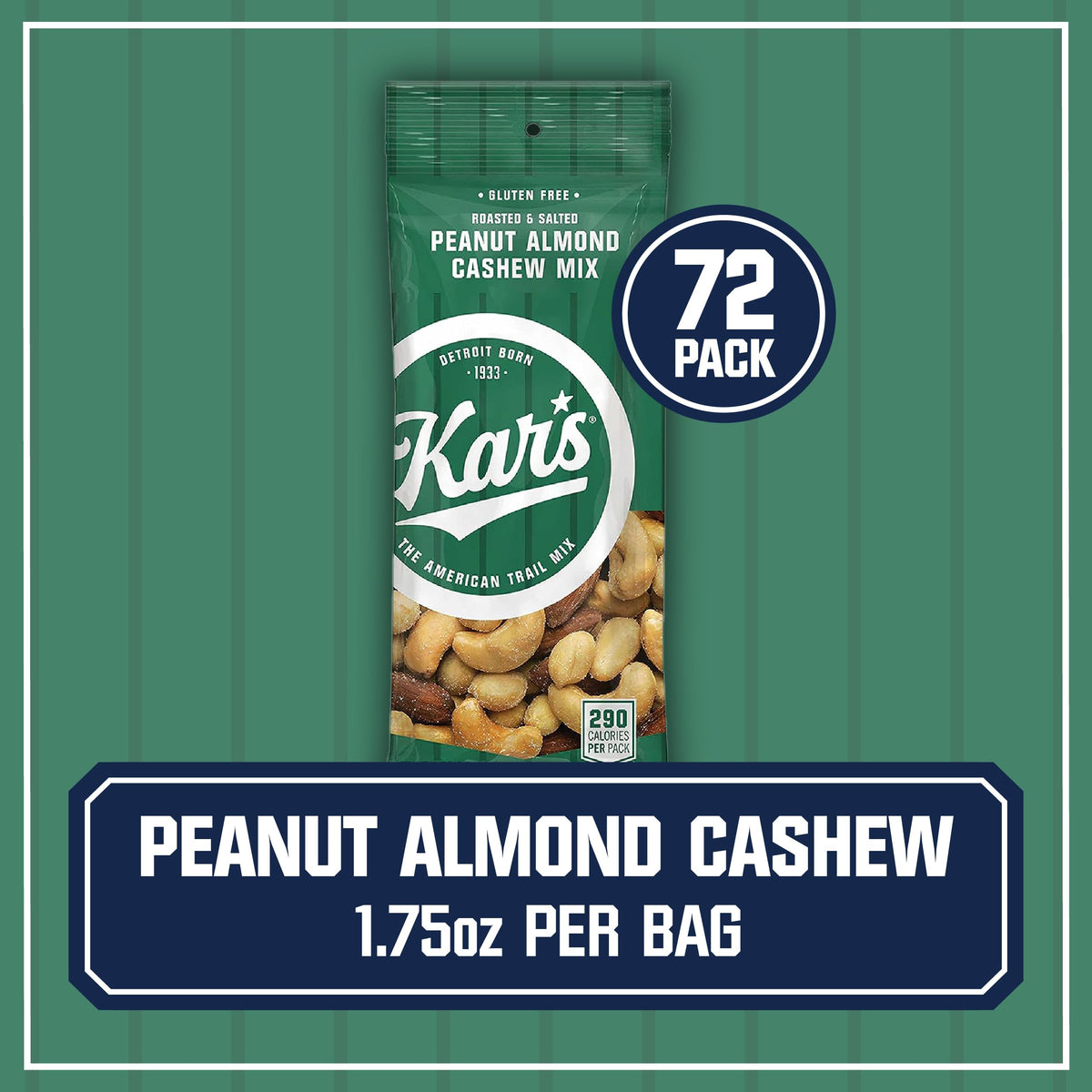 Kar's Nuts mixed nuts with almonds, peanuts, and cashews for office breaks.