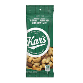 Kar's Nuts Peanut Almond Cashew Mix 1.75 oz pack for on-the-go snacking.