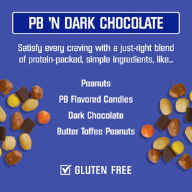 Kar's Nuts peanut butter candies add a crunchy sweetness to the mix