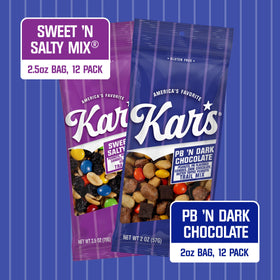 Kars Nuts Sweet ’N Salty Mix 2.5 oz pack for on-the-go snacking.
