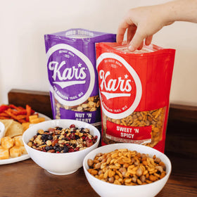 Kars Sweet N Spicy Mix butter-toffee peanuts close-up for quick energy
