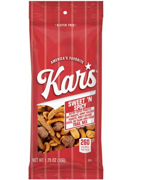 Kars Sweet N Spicy Mix single-serve bag ready for on-the-go snacking