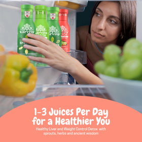 Karviva 6-bottle pack showcases convenient, ready-to-drink detox variety.
