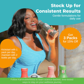 Karviva ACE Collagen Hydration Juices bottle showing electrolytes and skin support