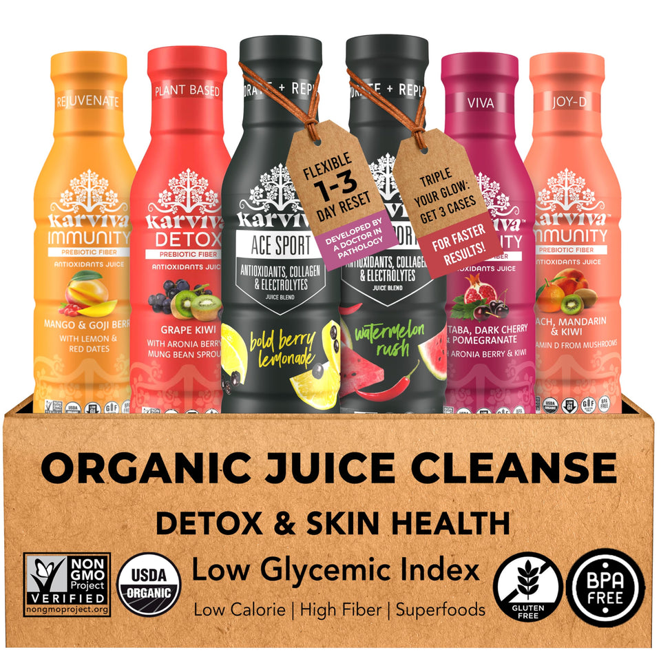 Karviva bottle pour shows a gentle cleanse for daily wellness.