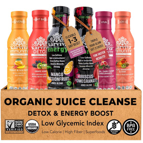 KARVIVA Detox juice bottle aronia-ashitaba for a gentle cleanse and digestive support.