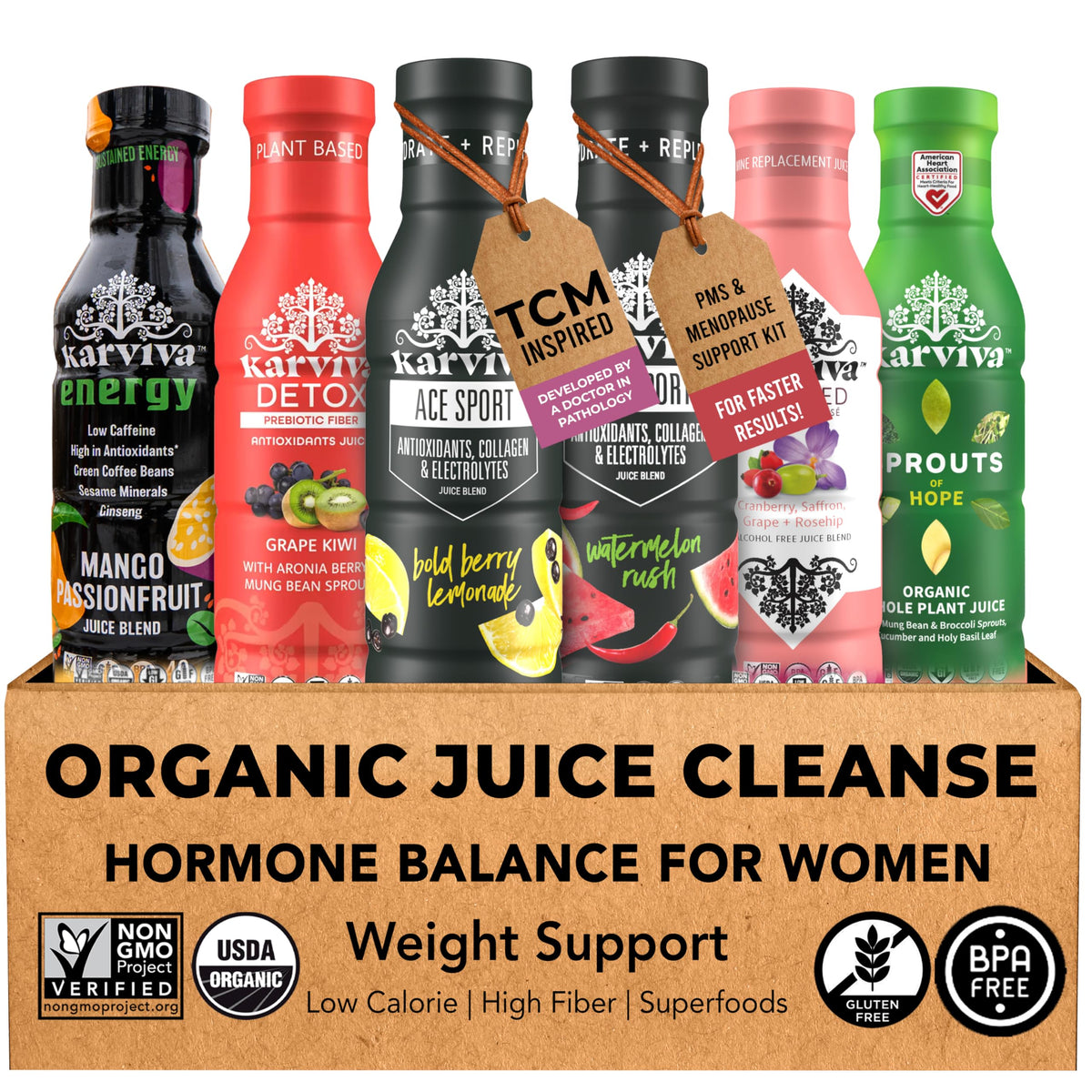 Karviva Detox Juice bottle pour for a morning cleanse and balance