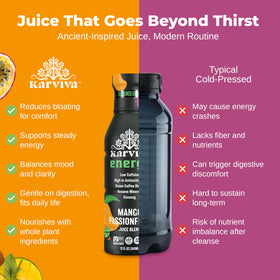 Karviva Energy Juice with green coffee beans and ginseng for steady energy