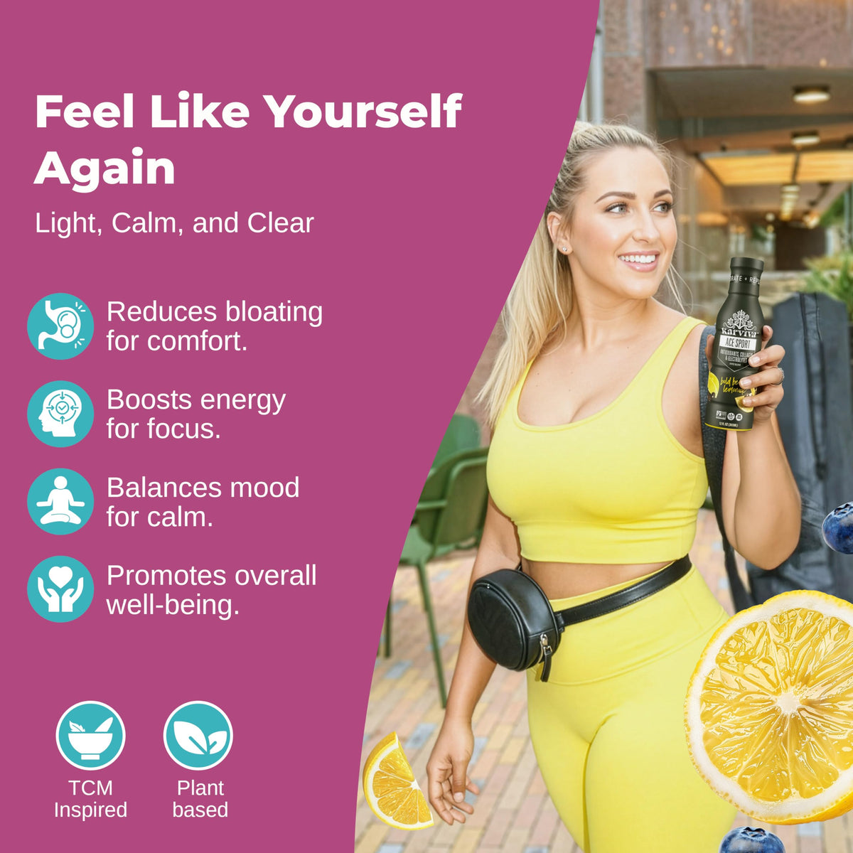 Karviva Hope Juice bottle showing mood calm during daily tasks