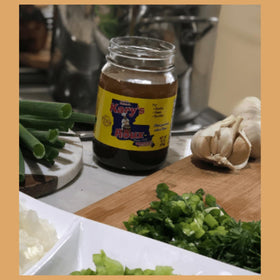 Kary's Original Roux ready-to-use jar, speeds up savory Cajun cooking.