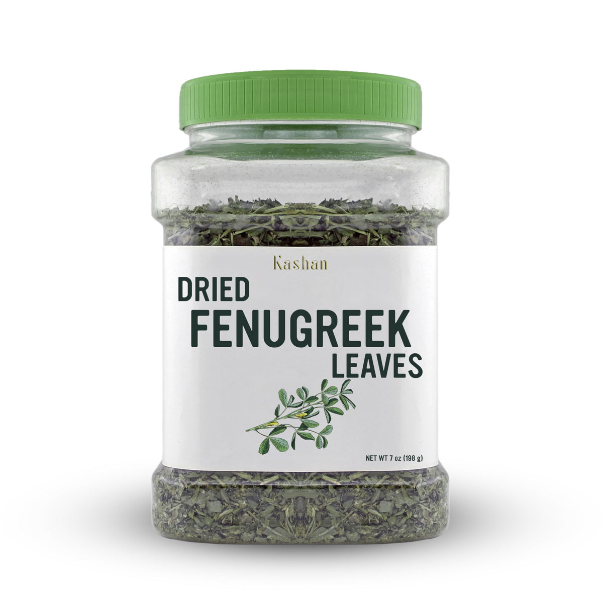 Kashan dried fenugreek leaves packaging highlights premium quality and freshness for vibrant dishes.