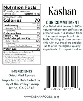Kashan Mint Flakes aroma note enhances everyday cooking with minty clarity.