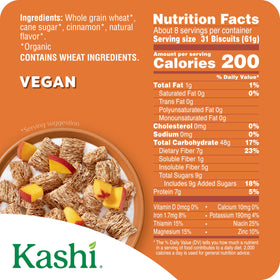 Kashi Whole Grain biscuits close-up shows shredded wheat texture.