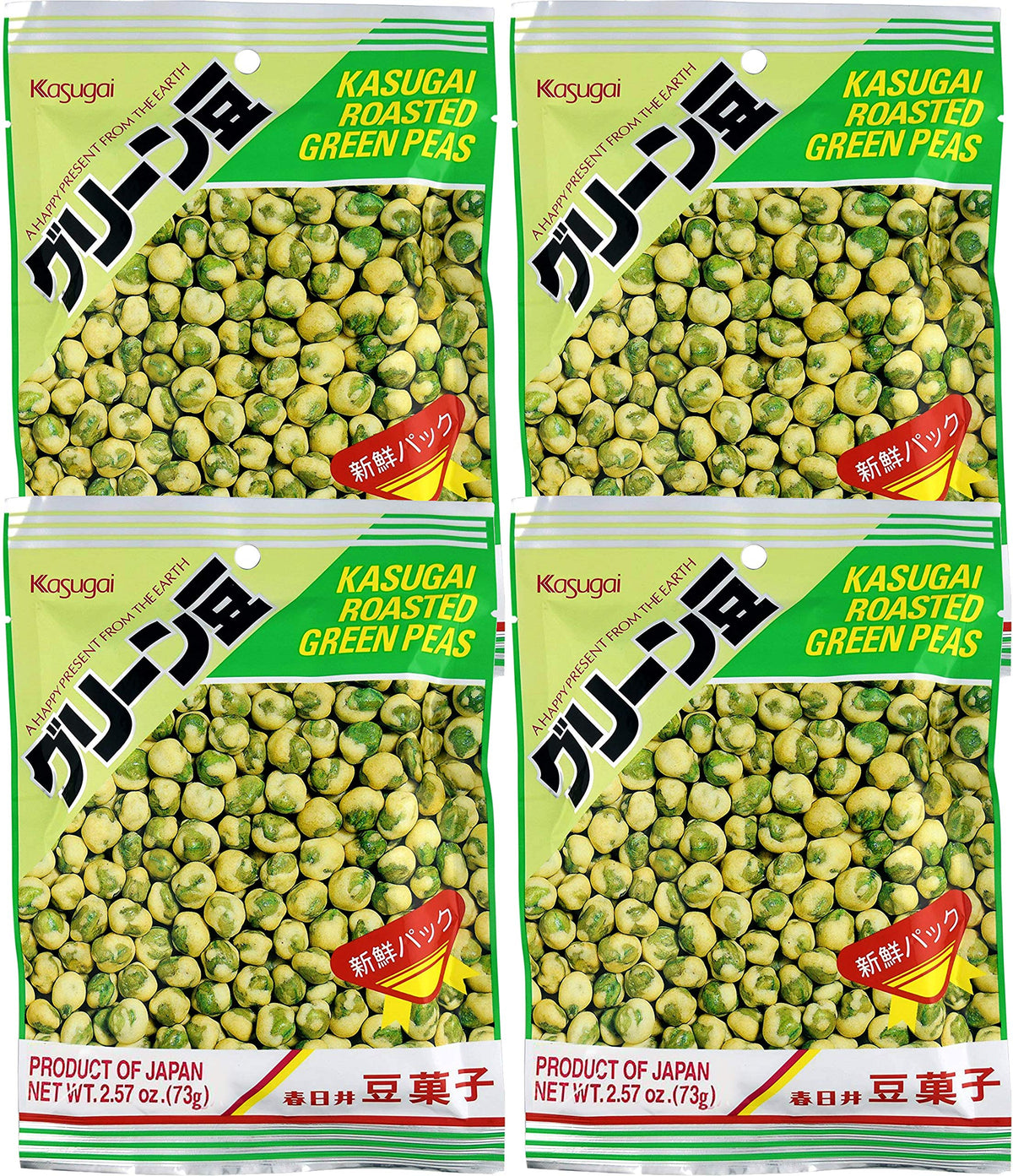 Kasugai Green Peas pack-front image, ready-to-snack with crisp texture