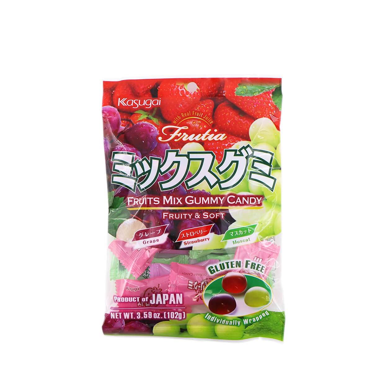 Kasugai Mix Gummy Candy 3Pack: bear-shaped gummies in colorful packaging, perfect for parties and sharing