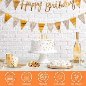 Kasvan Gold Pearl Sugar Sprinkles collection of six shapes for decorating ideas