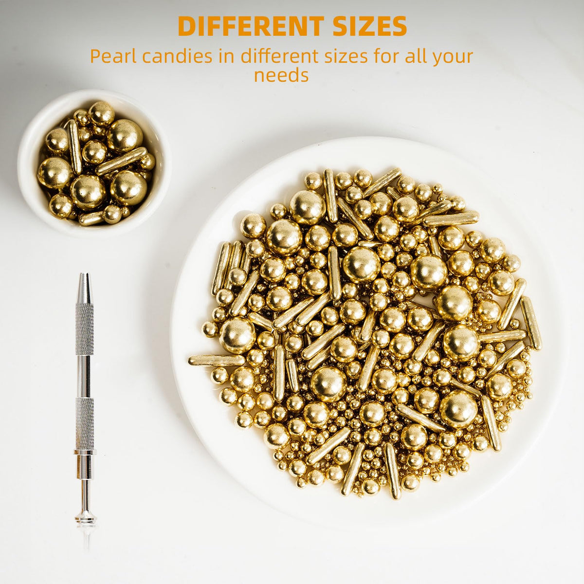 Kasvan Pearl Grabber Tool stainless steel grip helps precise pearl placement.