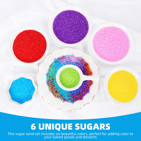 KASVAN rainbow sprinkles in six colors for colorful cupcakes and cookies.