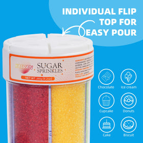 KASVAN sanding sugar close-up glitter enhances dessert sparkle.