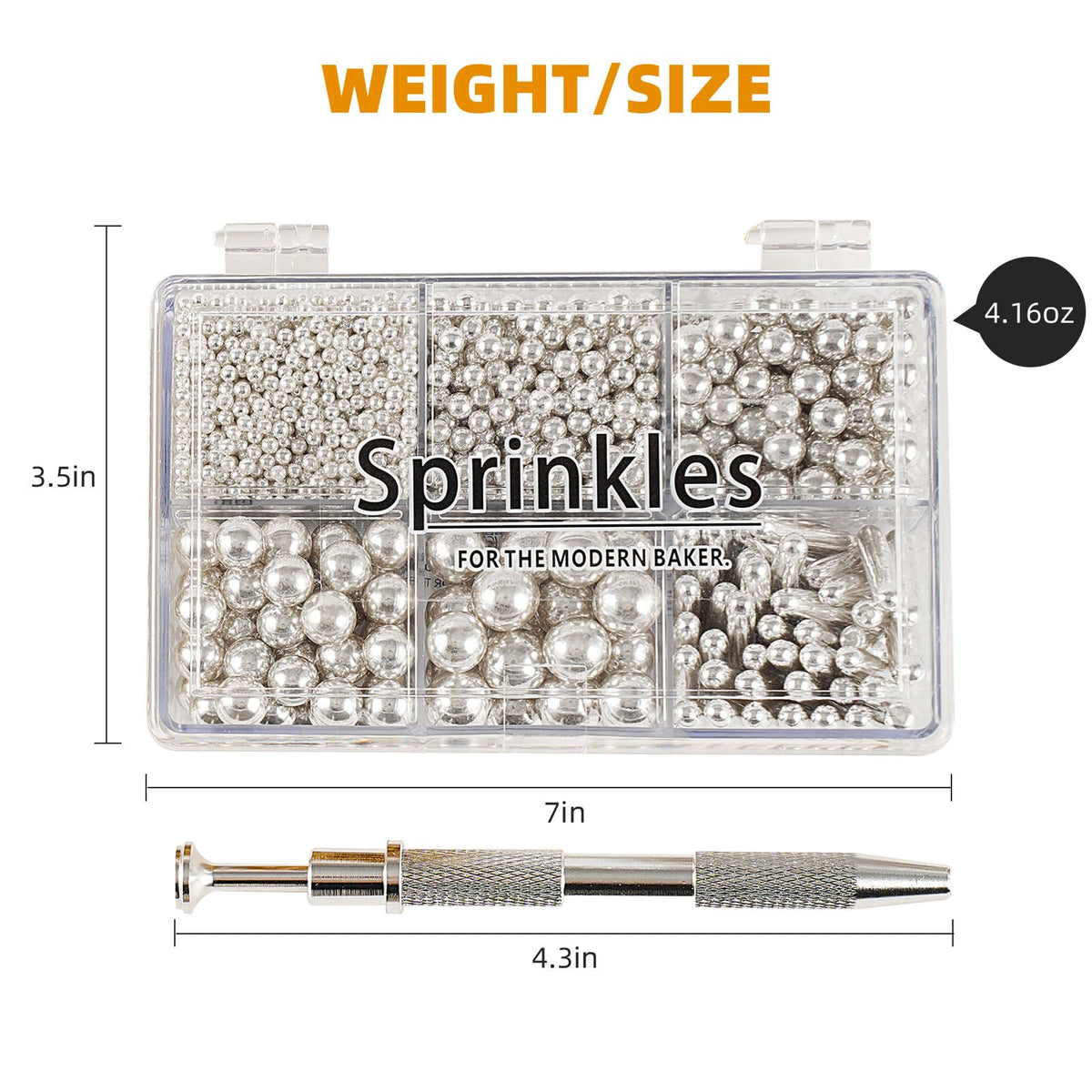 Kasvan ice cream topping pearls add shimmer and texture.