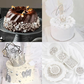 Kasvan Silver Pearl Sugar Heart Sprinkles embellish cakes with charm.