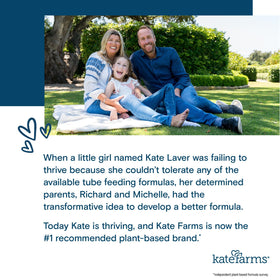 Kate Farms 1.0 shake tube-feeding friendly option for prescribed use.