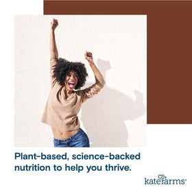 Ingredients panel of Kate Farms Organic Nutrition Shake with vitamins and minerals