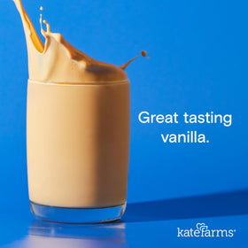 Kate Farms Organic 1.0 Chocolate bottle showcases dairy-free protein option.