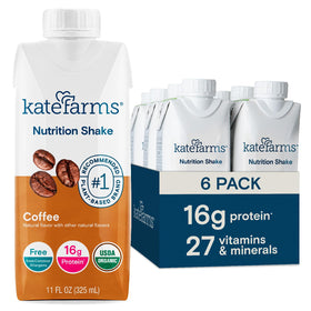 Kate Farms organic nutrition shake strawberry bottle offers plant-based protein for balanced daily nutrition.